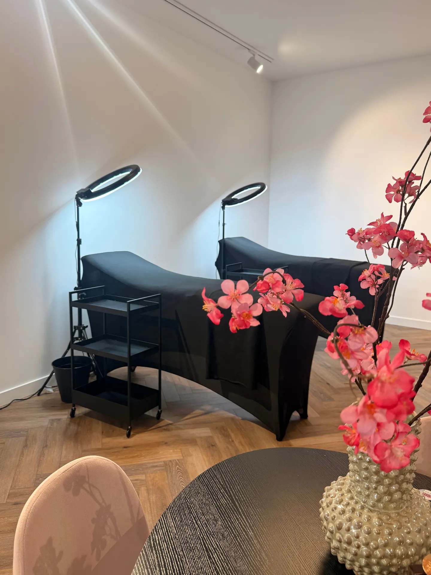 BrowBo$$ Academie trainingsruimte met behandelstoelen en ringlampen